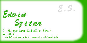 edvin szitar business card